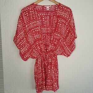 NEW Victoria’s Secret Red Hearts Short Kimono Wrap Coverup Robe Resortwear Sexy